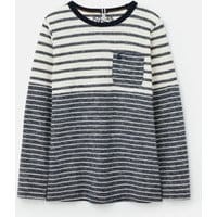 Boys Textured Stripe Hotchpotch Stripe Tee 1-12 Years - INIDIGO STRIPE