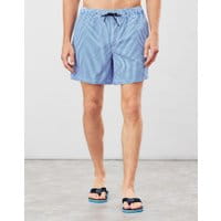 Mens Heston Printed Swim Shorts - BLUE TEXTURED STRIPE