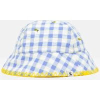 Girls Sunseeker Reversible Hat - BLUE BEES CHECK
