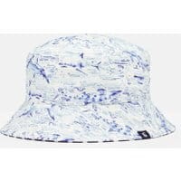 Boys Brit Reversible Bucket Hat - WHITE WAVE SHARKS