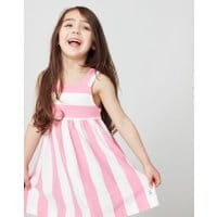 Girls Bethany Jersey Sun Dress 1-6 Years - WHITE PINK STRIPE