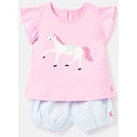 Baby Girls Clara Applique Set 0-24 Months - PINK HORSE