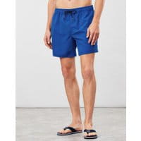 Mens Heston Printed Swim Shorts - BLUE