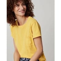 Womens Sofi Pocket T-Shirt - YELLOW