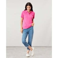 Womens Pippa Plain Polo Shirt - TRULY PINK
