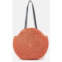 Womens Eva Round Paper Shoulder Purse - Orange