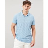 Mens Hatton Linen Johnny Collar - Slim Fit - BLUE PALE STRIPE