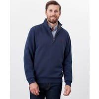 Mens Drayton Clean Quarter Zip Sweat - French Navy