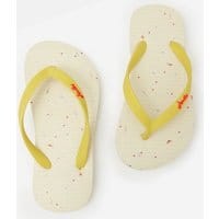 210028 Printed Flip Flops - CREAM LOLLY STRIPE