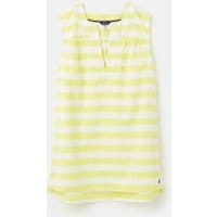 210551 Sleeveless v neck top - YELLOW WHITE STRIPE