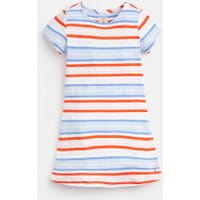 Girls Riviera Short Sleeve Dress 3-12 Yr - BLUE MULTI STRIPE