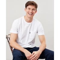Mens Denton Plain Tee - WHITE
