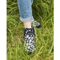 Womens Printed Rain Boots - NAVY LEOPARD