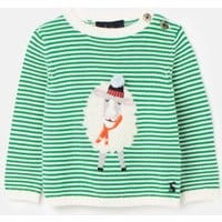 Babys Ivy Intarsia Sweater 0-24 Months - GREEN SHEEP