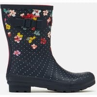 Womens Molly Mid Height Printed Rain Boots - NAVY BLOSSOM