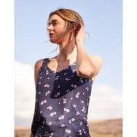 Womens Kyra Print V Neck Camisole Top - NAVY FLORAL BUD