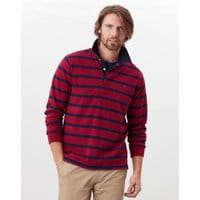 Mens Onside Rugby Shirt - RED NAVY STRIPE