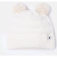Babys Pom Pom Knitted Hat - CREAM