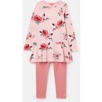 Girls Iona Dress and 3/4 Legging Set 1-12 Years - PINK FLORAL