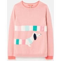 Girls Geegee Intarsia Knit Sweater 1-12 Years - PINK DOG