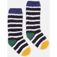 Boys Fab Fluffy Socks - NAVY STRIPE