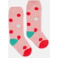 Fluffy Socks - PINK SPOT