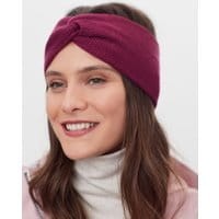 Womens Joanie Knitted Headband - BURGUNDY
