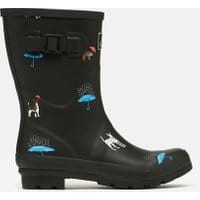 Womens Molly Mid Height Printed Rain Boots - Black Cat Dog