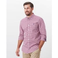 Mens Bythe Long Sleeve Classic Fit Poplin Shirt - PURPLE CHECK