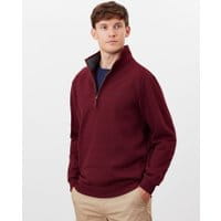 Mens Drayton Clean Quarter Zip Sweat - PORT