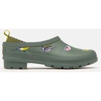 Womens Pop On Welly Clog - GREEN BIRDS