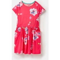 210520 Jersey Waisted Dress - PINK YIP FLORAL