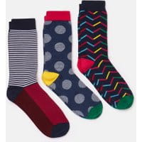 Mens Striking 3 Pack Socks - Multi Pack