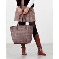 Womens Fulbrook Tote Tweed Purse - PINK TWEED