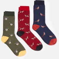 Mens Striking 3 Pack Socks - MULTI ANIMAL