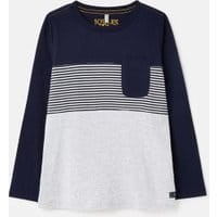 Boys Archer Long Sleeve Cut & Sew T-Shirt 1-12 Years - GREY MARL