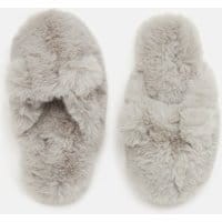 Cosy Slip On Mule Slippers - GREY