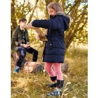 Girls Hartwell Mid Length Padded Coat - French Navy