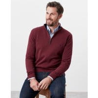 Mens Hillside 1/4 Zip Funnel Neck Sweater - PORT