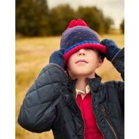 Boys Bobble Birdseye Knit Hat - FRENCH NAVY