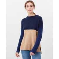 Karina Colour Block Sweater - FRENCH NAVY TAN