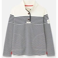 Womens Saunton Sweatshirt - CREAM NAVY STRIPE