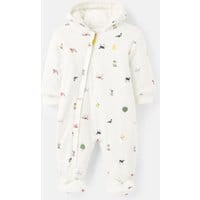 Babys The Pramsuit First Size- 12 Months - WHITE FARM PRINT