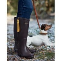 Collette Rain Boots With Interchangeable Tassel - Dark Saddle