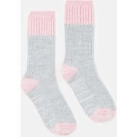 Womens Short Trussel Knitted Socks - CHARCOAL GREY