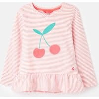 Girls Lillie Peplum Sweatshirt 1-12 Years - PINK CHERRY