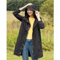 Womens Waybridge Relaxed Fit Waterproof Raincoat - BLACK YELLOW BEES