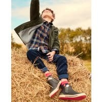 Boys Hamish Brushed Check Shirt 1-12 Years - NAVY CHECK