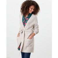 Womens Alba Knitted Cardigan with Belt - OAT