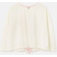 Womens Harlee Dropped Shoulder Jersey Top - CREAM
